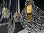 Silver Disc Halo Chandelier