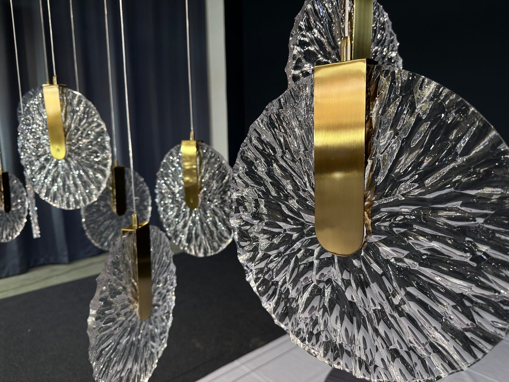 Silver Disc Cluster Chandelier