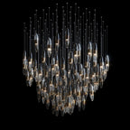 Smoke Capsule Wave Chandelier