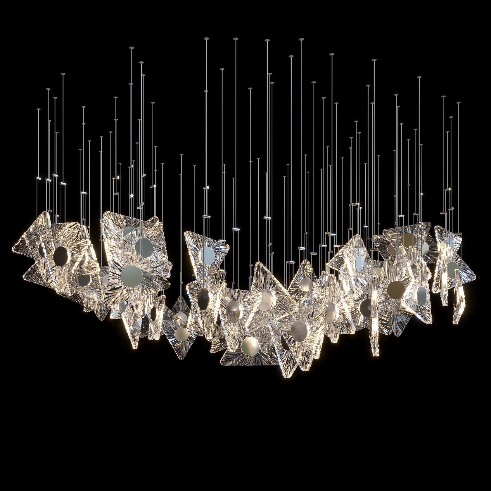 Crystal Bow Cluster Chandelier