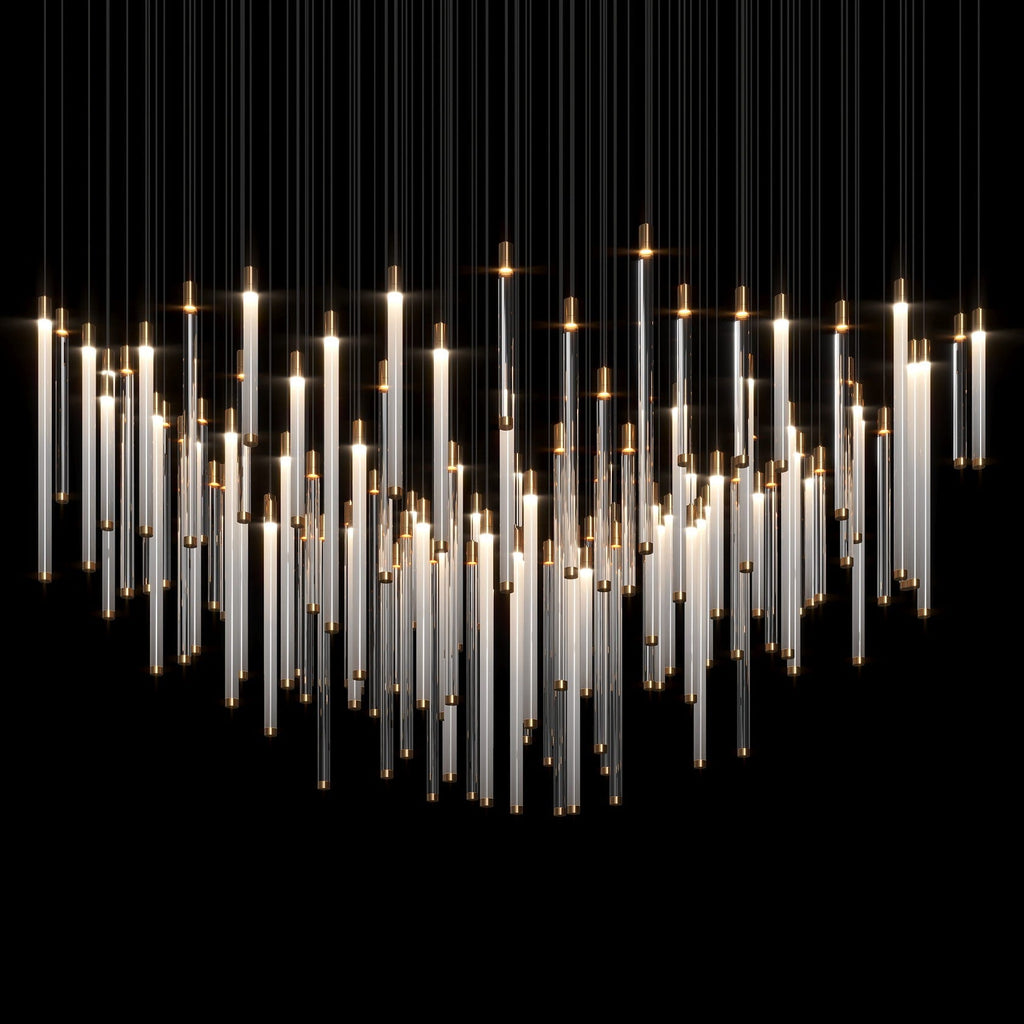 Linear Tube Rain Chandelier