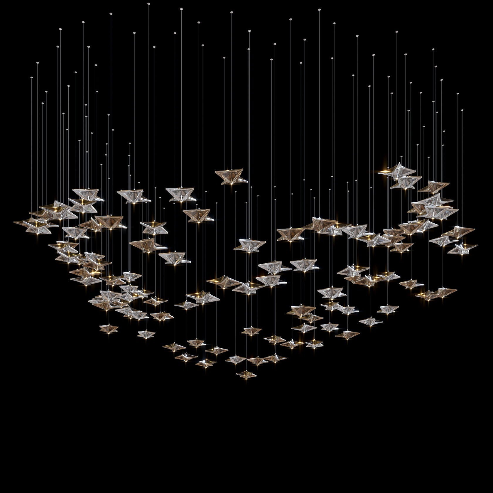 Crystal Arrow Rain Chandelier