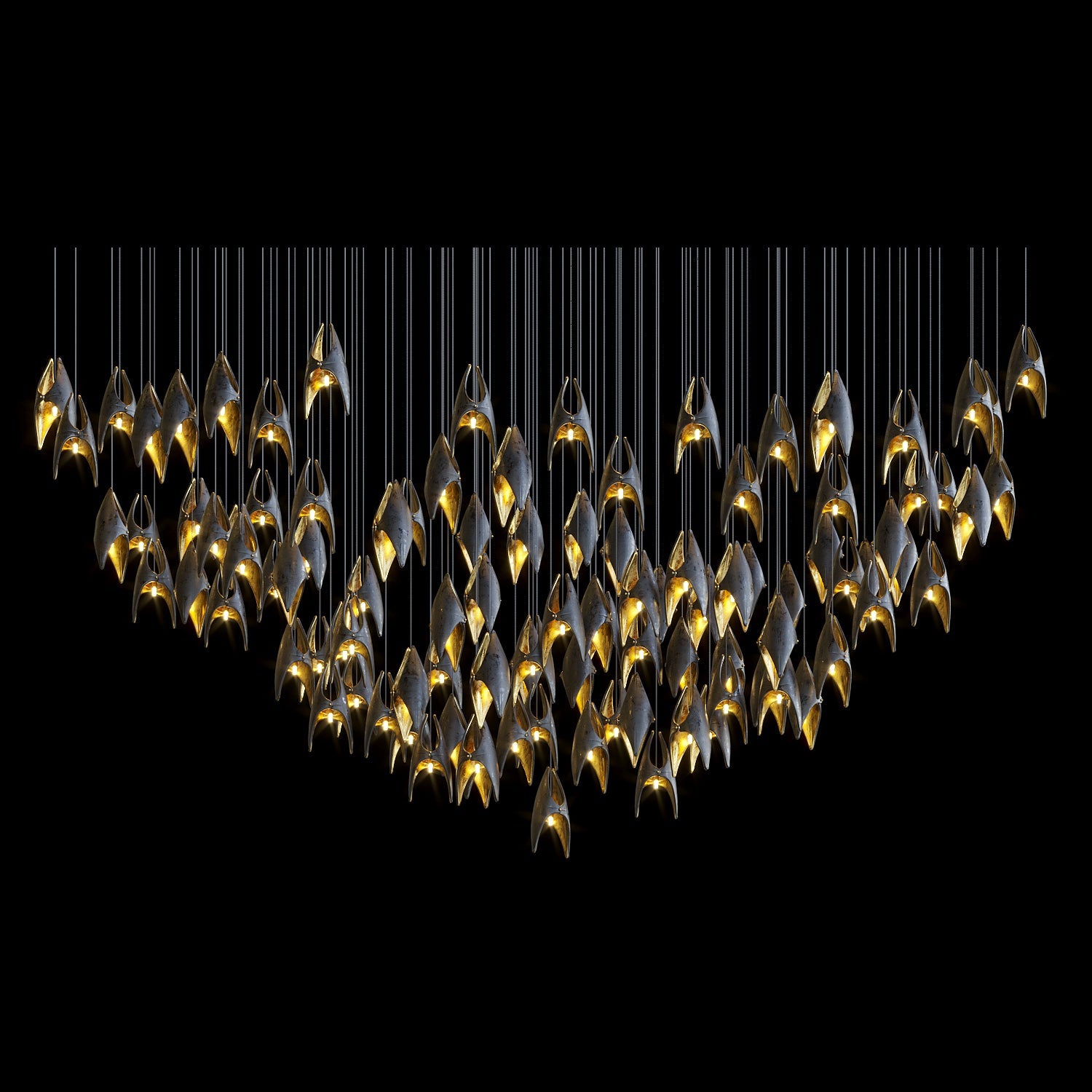 White Bird Orbit Chandelier