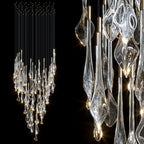 Crystal Teardrop Rain Chandelier