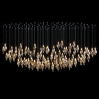 White Petal Vine Cascade Chandelier