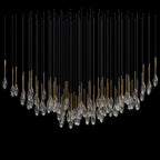 Crystal Raindrop Reed Chandelier
