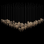 Smoke Fringe Shade Chandelier