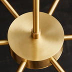 Brass with Alabaster Cones Chandelier