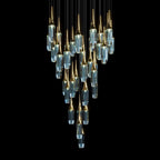 Aqua Crystal Spire Chandelier