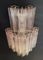 Murano Wall Lamp | 18 Pink Prism Glass | Set of 2