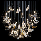 White Manta Mix Chandelier