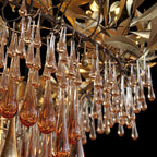 Olive Leaf Rain Chandelier