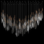 Smoke Feather Cascade Chandelier