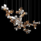 Smoke Cube Grid Chandelier