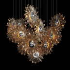 Amber Sunburst Cluster Chandelier