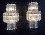 Murano Wall Lamp | 18 Clear Prism Glass | Set of 2