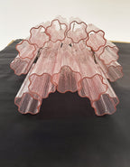 Murano Wall Lamp | 18 Pink Prism Glass | Set of 2