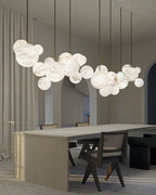 Minimalist Antique Alabaster Cluster Pendant Light Fixtures 6" Wide