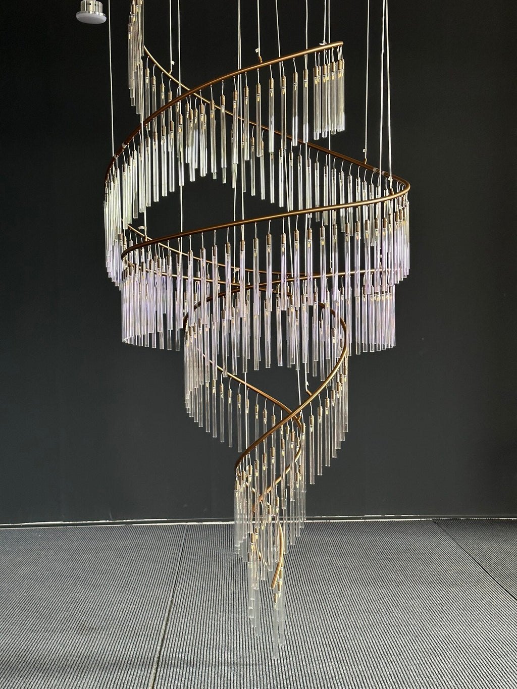 Spiral Crystal Ribbon Chandelier