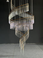 Spiral Crystal Ribbon Chandelier