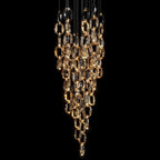 Violet Crystal Link Chandelier