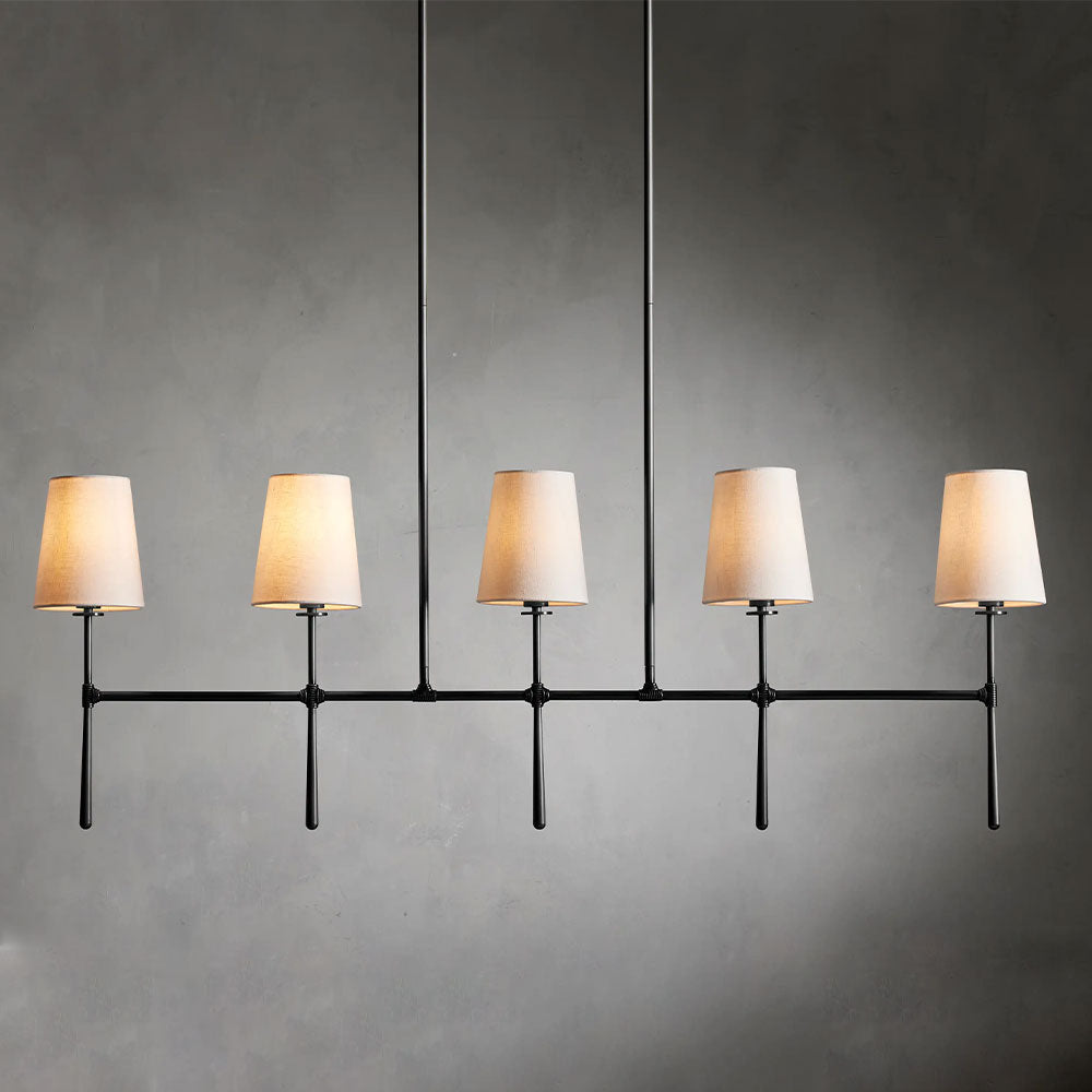 Rhodes Linear Chandelier detail view