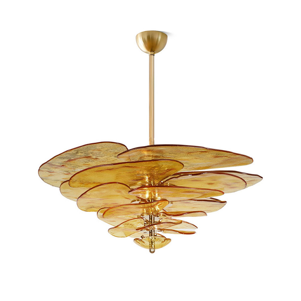Petals Glass Chandelier Murano lighting by Bling Lighting Studio