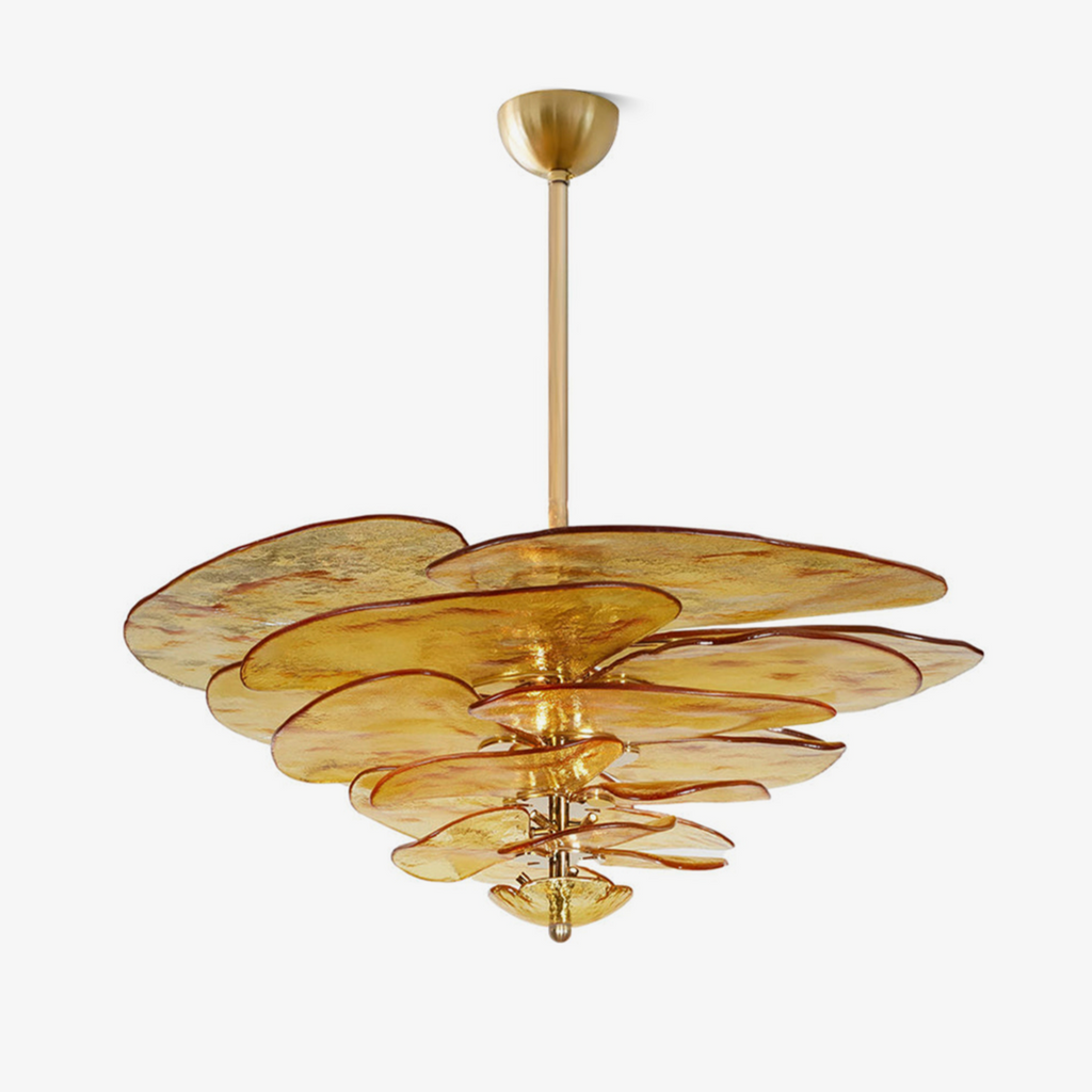 Petals Glass Chandelier Murano lighting by Bling Lighting Studio
