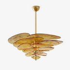 Petals Glass Chandelier Murano lighting by Bling Lighting Studio
