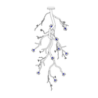 Large Long Branch Flower Chandelier by Bling Lighting Studio