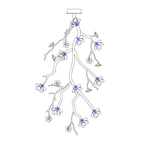 Large Long Branch Flower Chandelier by Bling Lighting Studio