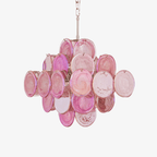 Aurelia Pink Glass Chandelier Glass lighting by Bling Lighting Studio