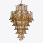 Amber Petalo Chandelier Glass lighting by Bling Lighting Studio
