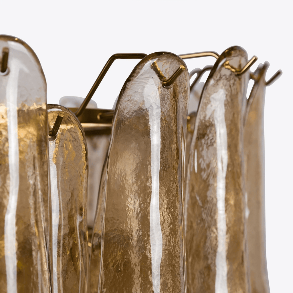 Amber Petalo Chandelier Glass lighting by Bling Lighting Studio