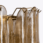 Amber Petalo Chandelier Glass lighting by Bling Lighting Studio