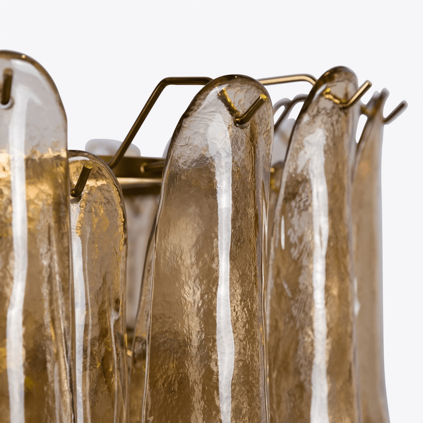 Amber Petalo Chandelier Glass lighting by Bling Lighting Studio