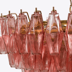 Murano Poliedri Pink Polygon Drop Chandelier product image