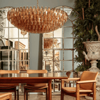 Premium Amber Sorrento Chandelier detail view