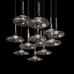 Smoke Saucer Cluster Chandelier