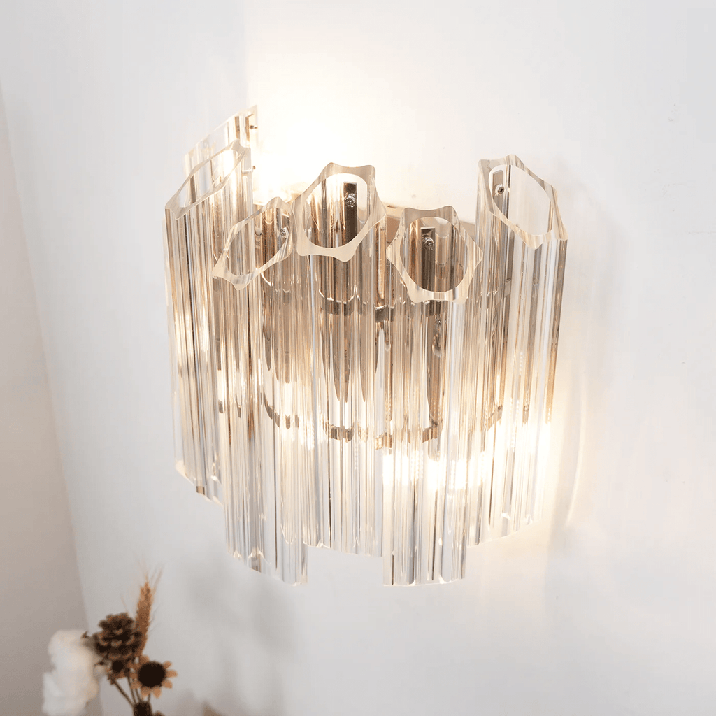 Clear Palermo Glass Wall Lamp Glass lighting by Bling Lighting Studio