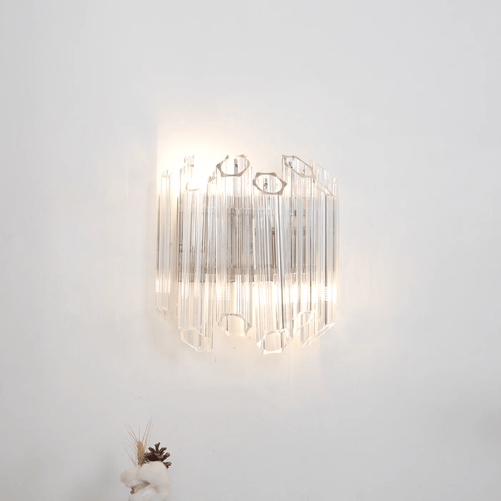 Clear Palermo Glass Wall Lamp Glass lighting by Bling Lighting Studio