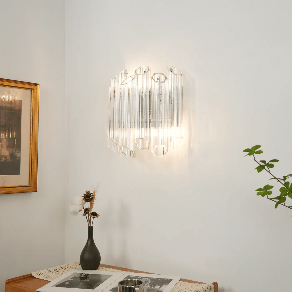 Clear Palermo Glass Wall Lamp Glass lighting by Bling Lighting Studio
