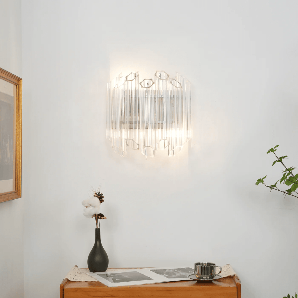 Clear Palermo Glass Wall Lamp Glass lighting by Bling Lighting Studio