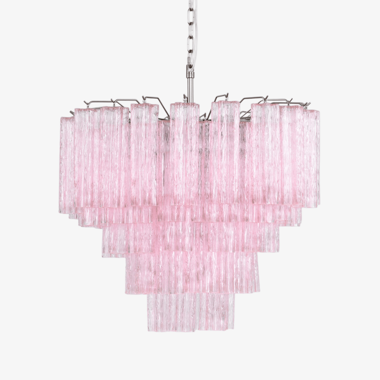 Luxury Murano Rosa Tube Chandelier detail view