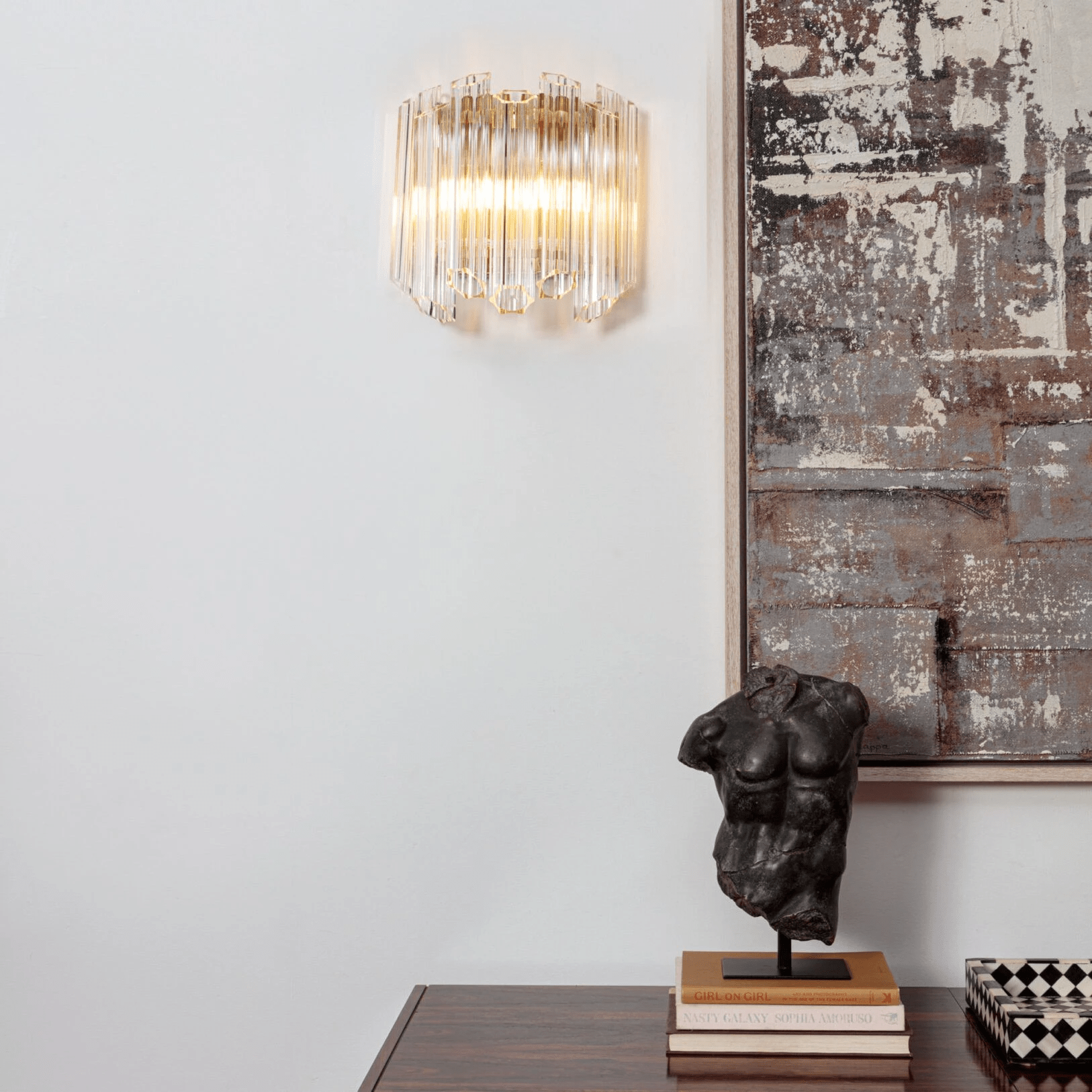 Clear Palermo Glass Wall Lamp Glass lighting by Bling Lighting Studio