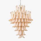 Amber Cloud Glass Petals Chandelier Glass lighting by Bling Lighting Studio