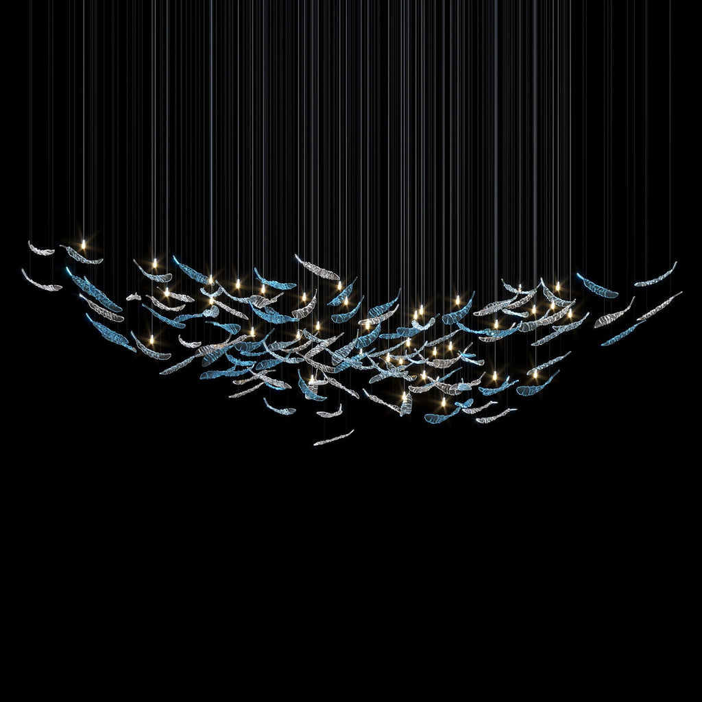 Crystal Feather Flight Chandelier