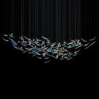 Crystal Feather Flight Chandelier