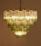 Murano Chiara Tube Chandelier material and finish detail