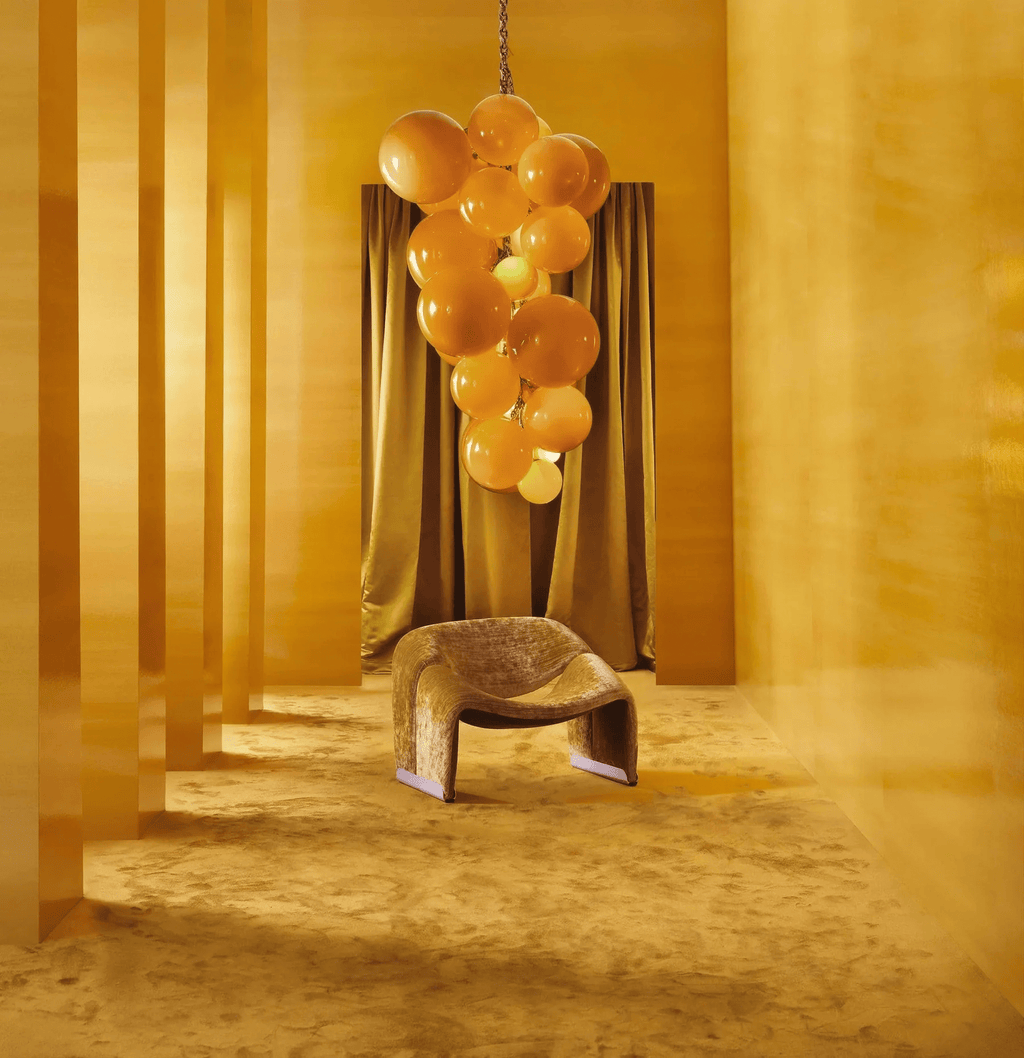 Velymo Grapetta Chandelier Glass lighting by Bling Lighting Studio
